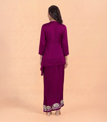Magenta Cocktail Co-ord Set-CO5017