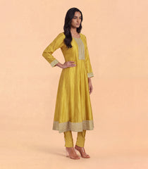 Mustard Embroidered Festive Anarkali Set-RC5705
