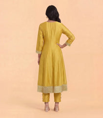 Mustard Embroidered Festive Anarkali Set-RC5705