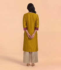 Mustard Embroidered Kurta-RC5703
