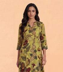 Mustard Kalamkari Printed Kurta-KR0880