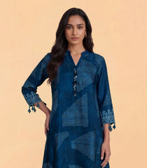 Navy blue Printed Co-Ord Set-CO5020