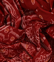 Red Handwoven Orissa Cotton Saree