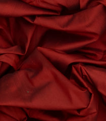 Red Handloom Orissa Silk Saree With Floral Maroon Pallu-Red