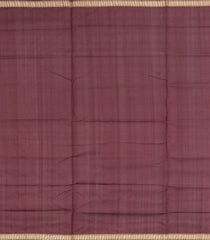 Mustard Handloom Orissa Silk Saree With Checks & Maroon Temple Border-Mustard