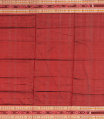 Crimson Handloom Orissa Silk Saree With Floral Motifs-Crimson