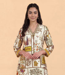 Off-White multicolor printed co-ord set-CO5022
