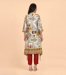 Off-White multicolor printed co-ord set-CO5022