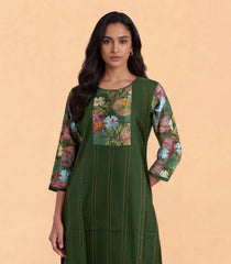 Olive Green Printed Kurta-RC5700
