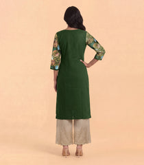 Olive Green Printed Kurta-RC5700