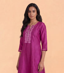 Onion Pink Embroidered Kurta-RC5712