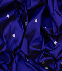 Violet Handloom Paithani Silk Saree With Coin Buttas & Muniya Motifs In Border-Violet