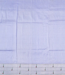 Lavender Handloom Paithani Silk Saree With Stripes & Muniya Motifs In Border-Lavander