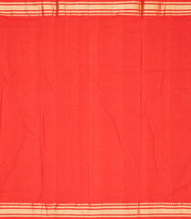 Red Handloom Paithani Silk Saree With Mango Buttas-Red