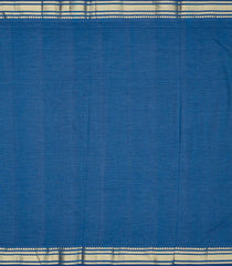 Blue Handloom Paithani Silk Saree With Kamalam Buttas-Blue