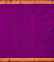 Magenta Handloom Paithani Silk Saree With Mango Buttas-Magenta