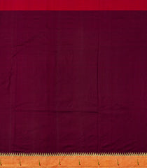 Maroon Handloom Paithani Silk Saree With Coin Buttas & Temple Border-Maroon