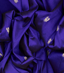 Purple Handloom Paithani Silk Saree With Annam Buttas & Temple Border-Purple