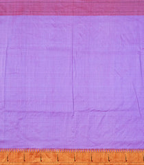 Lavender Handloom Paithani Silk Saree With Annam Buttas & Temple Border-Lavander