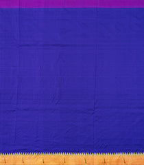 Purple Handloom Paithani Silk Saree With Zari Buttas & Temple Border-Purple