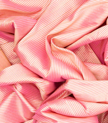 Baby Pink Handloom Paithani Silk Saree With Stripes-Baby Pink