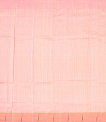 Baby Pink Handloom Paithani Silk Saree With Stripes-Baby Pink