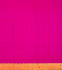 Hot Pink Handloom Paithani Silk Saree With Coin Buttas-Hot Pink