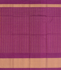 Peach Handloom Silk Pavadai Material With Checks and Tie & Dye Motifs (1.1 Meter)-Peach