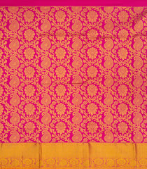 Pink Handloom Silk Pavadai Material With Mango Motifs (0.91 Meter)-Pink