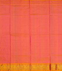 Pink Handloom Silk Pavadai Material With Mango Stripes (1.1 Meter)-Pink