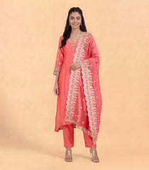 Peach Festive Anarkali Set-RC5713