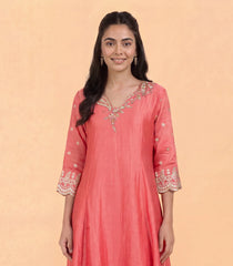 Peach Festive Anarkali Set-RC5713