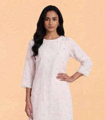 Pastel pink embroidered kurta-RC5721
