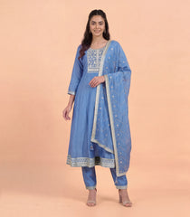 Powder Blue Festive Anarkali Set-RC5675