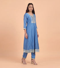 Powder Blue Festive Anarkali Set-RC5675