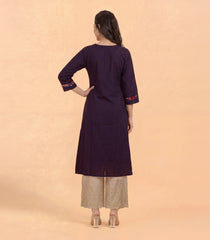 Violet Embroidered Casual Kurta-RC5701
