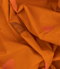 Turmeric Yellow Handloom Rasipuram Cotton Saree With Butta -Turmeric Yellow