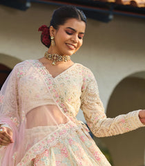 Off White and Pink Festive lehenga set-SK5121