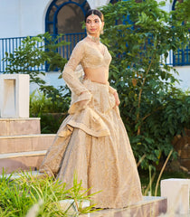 Beige Festive Lehenga Set-SK5120
