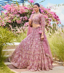 Mauve Festive Lehenga Set-SK5119