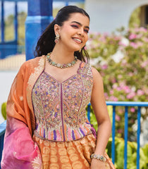 Orange & Pink Festive Lehenga Set-SK5124