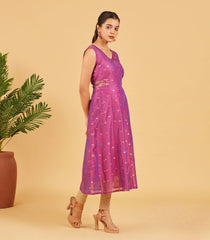 Purple Chanderi Kurta