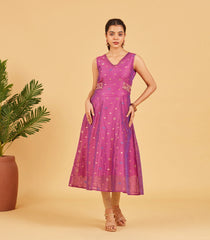 Purple Chanderi Kurta