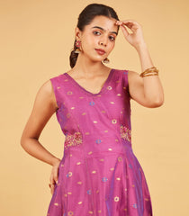 Purple Chanderi Kurta