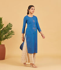 Solid Royal Blue Kurta