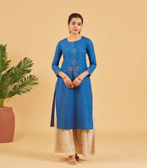 Solid Royal Blue Kurta