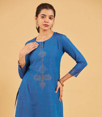 Solid Royal Blue Kurta