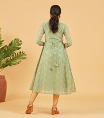 Pastel Green Embroidered Festive Kurta