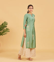 Pastel Green Foil Printed Kurta