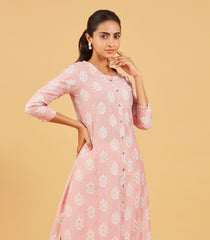 Peach Printed Kurta